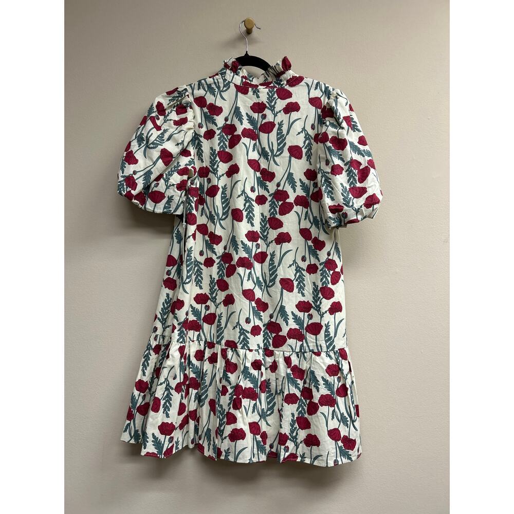 HYACINTH HOUSE Red Amaryllis Floral Mimsy Mini Dress Size M NWT - Picture 5 of 6